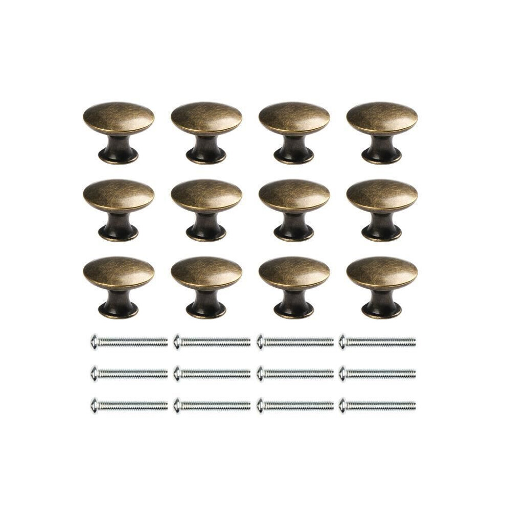 12Pcs Vintage Bronze Kitchen Cabinet Handles, 30Mm Door Knobs For Kitchen Cabinets 6083684971280