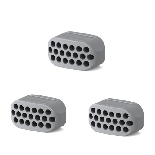 Kiefertrainer Silikon 3er-Pack Grey