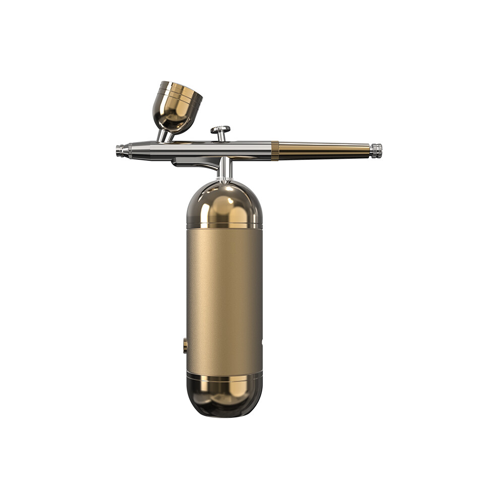 (Gold) Airbrush Nails With Compressor Portable Airbrush Nail Machine For Nail Art Painting Crafts Airbrush Spray Gun With Compressor 4017648553863