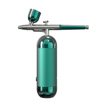 (Green) Airbrush Nails with Compressor Portable Airbrush Nail Machine for Nail Art Painting Crafts Airbrush Spray Gun with Compressor