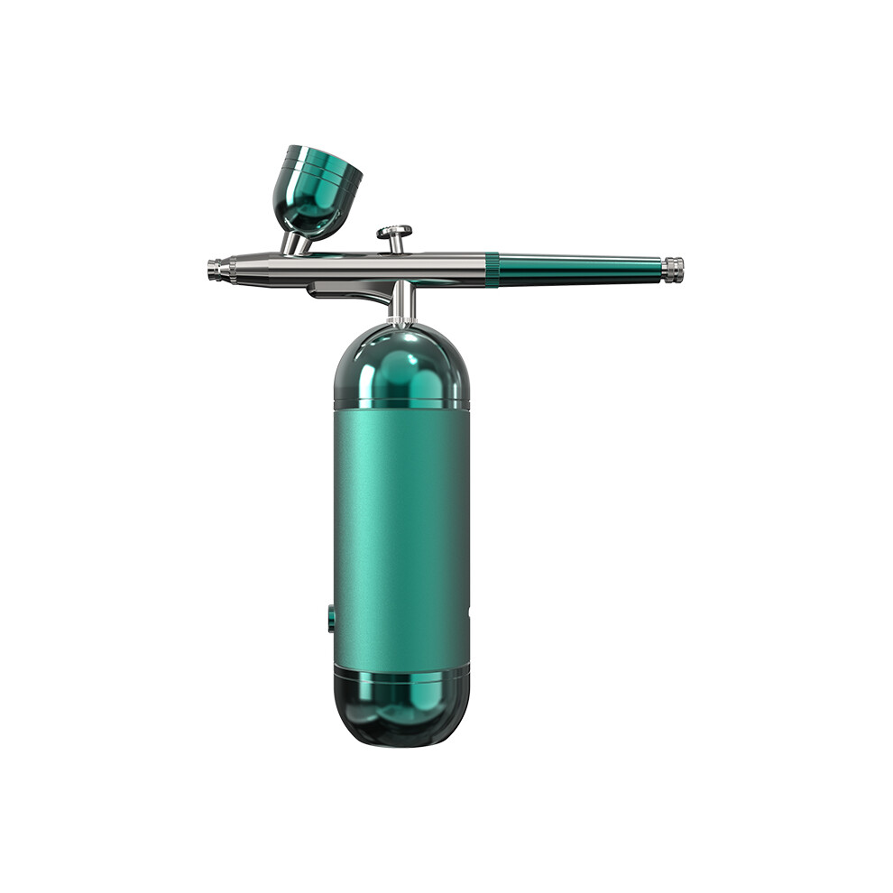 (Green) Airbrush Nails With Compressor Portable Airbrush Nail Machine For Nail Art Painting Crafts Airbrush Spray Gun With Compressor 4017648553870