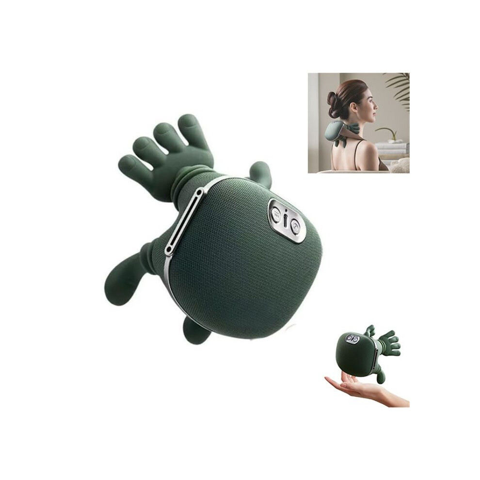 MASSAGE DEVICE Bionic heating massager, portable cordless Shiatsu massager for neck and back, electric tissue massager