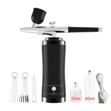 (Black) Portable Airbrush Nail with Compressor Airbrush Nail Machine for Nails Art Painting Crafts Wireless Air Brush with Compressor
