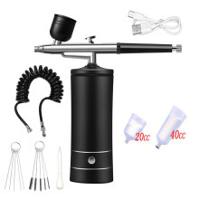 (black) Airbrush Nail With Compressor Portable Air Brush Nail Paint Compressor For Nails Art Cake Painting Craft Airbrush Compressor
