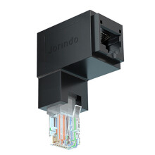 RJ45 MęSki na żEńSki Adapter Ethernet PrzedłUżAcz Sieci 90 Stopni Zegnij w GóRę dla ZłąCza Kabla Ethernet CAT5E CAT6 CAT8