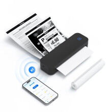 Draagbare A4 thermische printer zonder inkt, Bluetooth, A4 thermisch papier (210x297 mm), 80 mm, 203 dpi mini-scanner