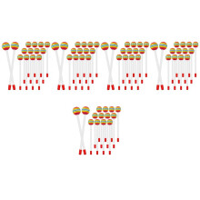 70 Pcs Lollipop Drum Mallet Sticks Round Rainbow Hammer Percussion Sticks Plastic Drumsticks for Kids Child Mallet