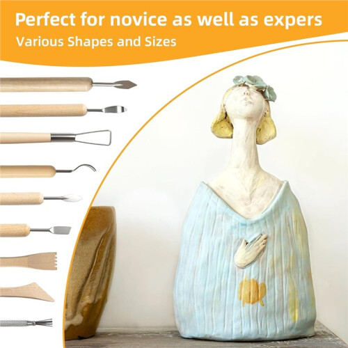 Clay Tools Kit, 38pcs Air Dry Clay Tools for Pottery Polymer Clay Sculpting Tool Kit 2
