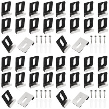 40pcs Heavy Duty Mirror Hanging Kit, Heavy Mirror Mounting Hardware Mirror Clips for Wall Mounting, Single Hole Silver