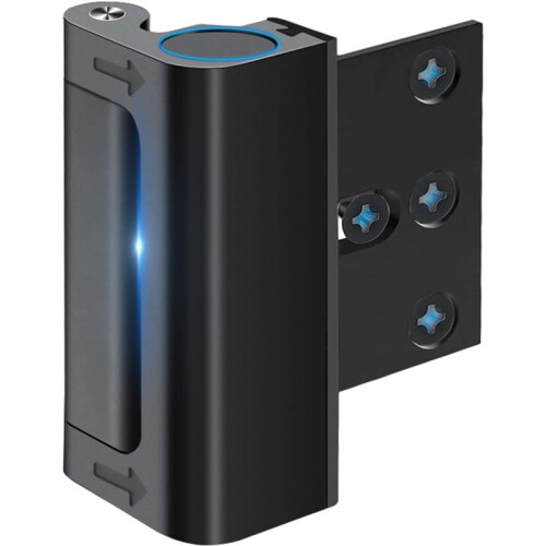 Home Security Door Reinforcement Lock Safety Latches Extra Front Doors Security Devices,Child Proof Aluminum Lock Black