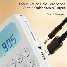 Portable Speaker Radio Receiver, MP3 Player, Headphone Jack, Type-C USB Rechargeable Wireless Speaker B