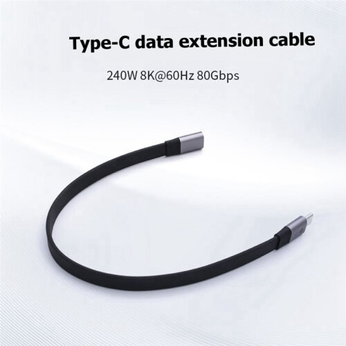USB4 Short USB C to USB C Full Function Cable 80Gbps Data 8K Display PD 240W Fast Charging Cord 0.13M 2