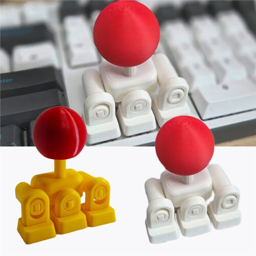 3D Printed Keyboard Joystick 4 Way Directional Key Mod for Mechanical Keyboards Easy Install Key Controller WHITE 2