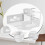Under Desk Organizer with Drawer and Cable Management Tray for Home White 3