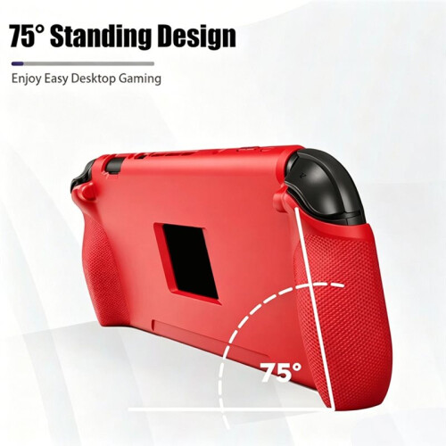 For  2 Protective Case Portable Standable Cover TPU Soft Shell for   2 Game Console Case Red