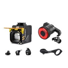 TOSUOD C1700 Bicycle Light with Q3 Taillight Nylon Bracket Rechargeable Wireless Remote Control MTB Bike Front Lamp for Road