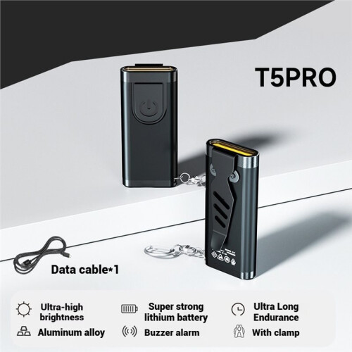 LED Flashlight Outdoor Multi-Use Portable Rechargeable  100LM Keychain Clamp White Light Portable  Torch 1
