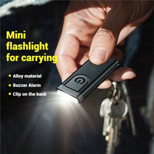 LED Flashlight Outdoor Multi-Use Portable Rechargeable  100LM Keychain Clamp White Light Portable  Torch 2