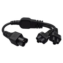 2-Wege-Stromverteilerkabel C6-Stecker auf doppelte C5-Buchsen