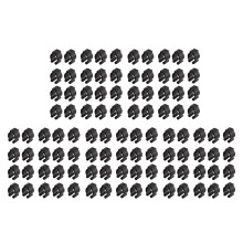 100 Pcs Fishing Pole Rod Holder Clips Black 16mm Inside Dia Fishing Rod Storage Clips