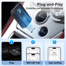 2-in-1 Wireless Carplay Wireless Auto Adapter Box Car Intelligent Systems for Car with Wired CarPlay