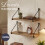 Levede Solid Floating Shelves Wall Mounted Hanging Shelf Set of 2 Rustic 40cm 1