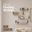 Levede Wall Mounted Floating Shelves Set of 4 Rustic Display Shelf Solid Wood 1