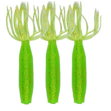 Appâts à jupe en plastique réalistes de qualité-3 Vert Fluo