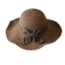 Chapeau de paille pliable à larges bords, chapeau de soleil en-1