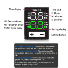 H3Y-2 Doppel-Digital-Zeitrelais mit Zykluszeitsteuerung, Einschaltverzögerungstimer, AC220V mit 8-Poligem Sockel