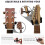 Väggfäste för Gitarr, 3-Pack, Gitarrhängare i Svart Valnötsträ, U-Formad Vägghängare för Gitarr 5