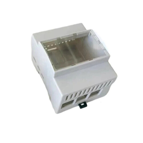 2X för Raspberry Pi 5 Case DIN Rail Shell ABS Large Inner Space Clear Top Windows Elbox för RPi 5 Pi 5 1