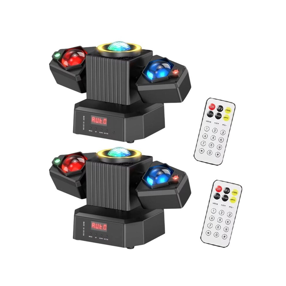 2Pcs Two-Armed Stage Rgbw Moving Dj With Starry Effect For Concert Church Club Party Wedding Shows Eu Plug Light 4712087250617