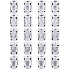 20X Accouplement D'Arbre de 6 mm A 8 mm Longueur de 25mm Coupleur de Moteur Pas A Pas de Diametre de 18mm Connecteur en Alliage D'Aluminium