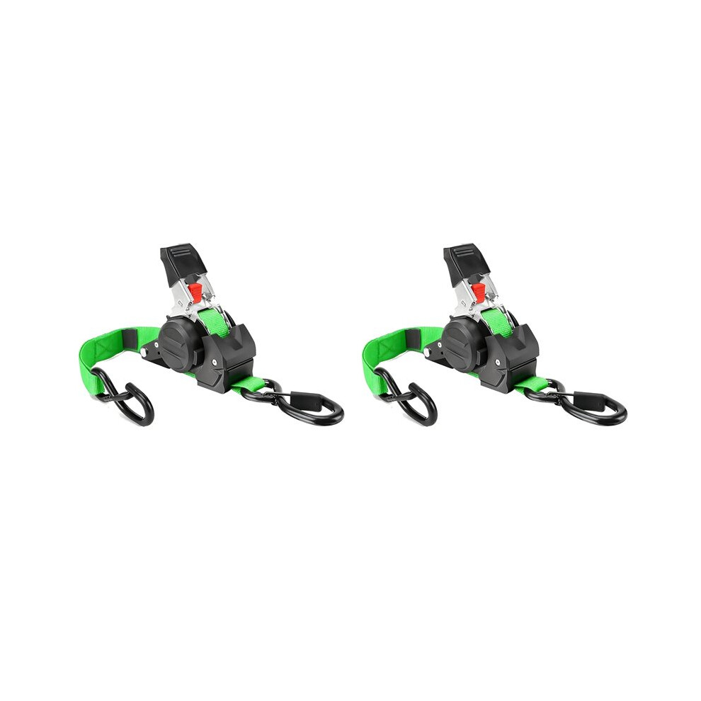 2X Retractable Ratchet Straps Self Retracting Ratchet Straps Soft Loops 3 Meters Easy Retract For Motorcycle Truck Cargo 6034231156483