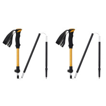 2X Foldable 7075 Aluminum Trekking Pole Portable Shock Absorbing Adjustable Outdoor Hiking Walking Stick