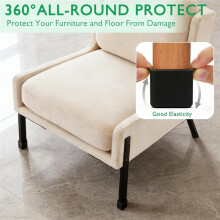 50 Patins Carrés pour Pieds de Table / Protège-Pieds de Chaises et de Tabourets / Protections pour Pieds de Meubles et D'Armoires - 30 X 30 mm