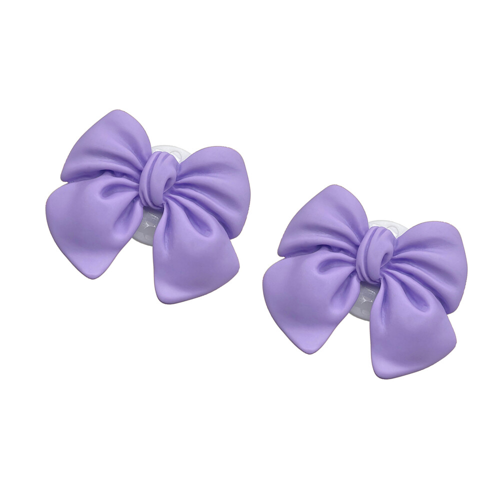 Resin Bows Clip Headband Charm For Headphones Adjustable- Purple 7704001285765