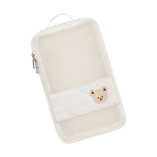 Modern Diaper Backpack with Separate Storage-Rice white bear
