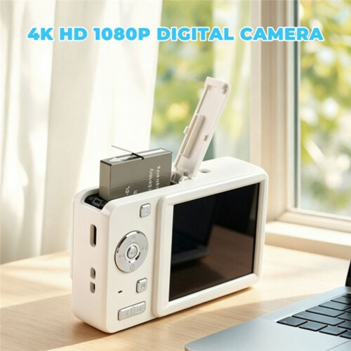 Câmera Digital M15 4K HD com Tela IPS de 2,8 Polegadas, Foco Automático, Ideal para Vlogs, Zoom de 16x e Câmera para Fotografia e Vídeo, 64 GB de 2