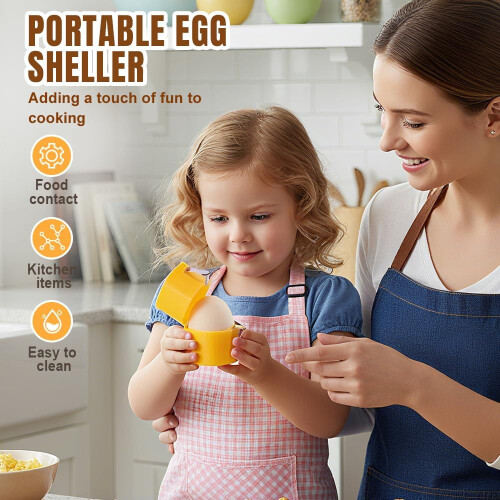 (Pink, -) Φορητό ανοιχτήρι κελύφους αυγού για βραστά αυγά – ανοξείδωτο εργαλείο 1