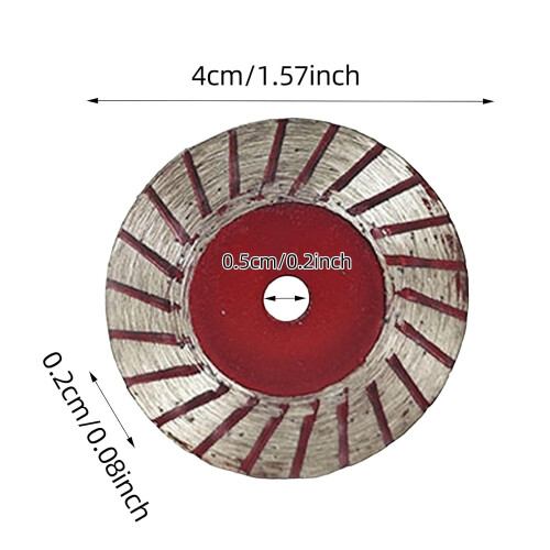 (Red-5pcs, -) 4cm Vacuum Brazed Diamond Grinding Disc, Mini, Removable 1
