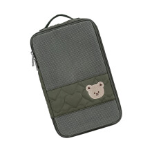 Sac à couches moderne avec compartiments zippés pour-ours vert