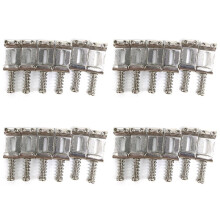 24 Roller Bridge Pull String Code Electric Guitar Saddle for STRATOCASTER Telecaster Electric Guitar Accessories Silver