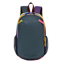 Praktische Outdoor-Schultertasche, Farbblock-Design,-Zinngrau