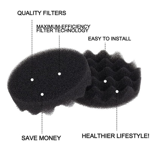 8-Pack Skumfilterdynor för Fluval FX4 FX5 FX6 Behållarfilter Skumdynor för Akvarier 2