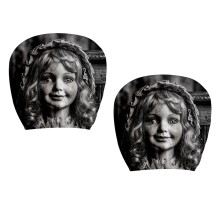 Auto Seat Protectors Funny Face Decoration Patterns Easy-Type A