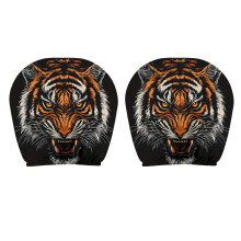 Car Headrest Covers With Tigers Print Funny Theme Comfortable