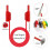 P1050 5pcs Dual Safety 4mm Banana Plug Stackable Multimeter Test Leads 100cm Cable 1000V for Electrical Testing 5