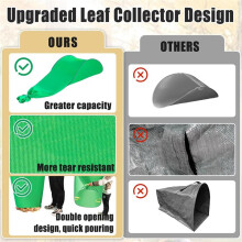 Leaf Collector Portable Leaf Bags, Foldable Leaf Pick Tools, Reusable Yard Garden Bags for Leaves Lawn Trash